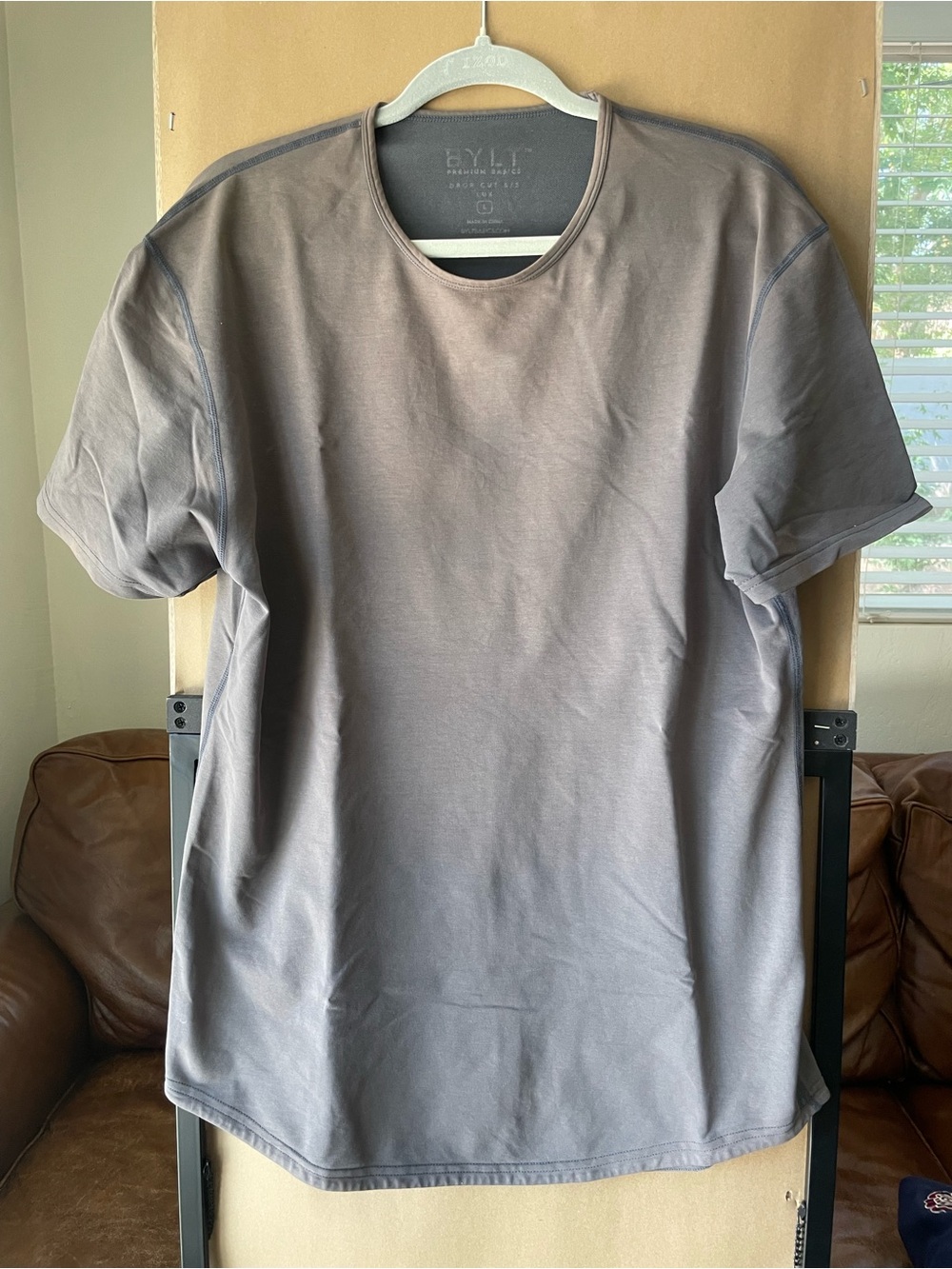2 for 1 BYLT Basics Men's Short-Sleeve Crew Tee in Charcoal Gray